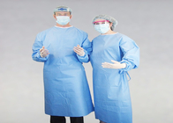 La robe chirurgicale jetable non-tissée a renforcé l'hôpital bleu Spunlace