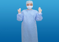 La robe chirurgicale jetable non-tissée a renforcé l'hôpital bleu Spunlace