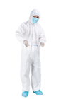Combinaison médicale de robe d'anti costume antipoussière protecteur jetable blanc de gouttelette