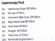 La laparotomie jetable chirurgicale abdominale drapent le paquet Kit Class II