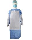 Le chirurgien Disposable Surgical Gown, isolement en plastique bleu de laboratoire habille le matériel de PE de pp