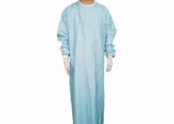 Robes jetables bleues d'hôpital de robes chirurgicales de Spunlace doucement non tissées