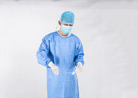 Robe chirurgicale jetable bleue renforcée de SMS