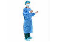 Robe imperméable protectrice d'isolement d'hôpital bleu d'espèces SMS