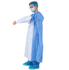 Robe chirurgicale jetable bleue d'ordre technique SMS de stérilisation