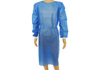 Robe non tissée chirurgicale jetable bleue d'isolement de SMS de robe stérile avec 20 - 45g