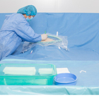 La section chirurgicale jetable bleue de SMMS C drapent le gaz d'ordre technique stérile