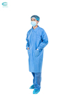 Costume médical de combinaisons de laboratoire de manteau de robe d'uniformes unisexes jetables bleus non-tissés d'hôpital