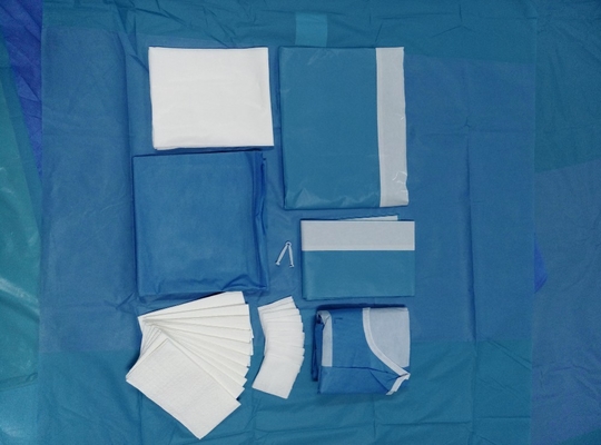 Jetable patient de paquet de procédure de la livraison de SMS de stratification stérile chirurgicale d'espèces