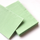 Papier de pulpe de bois de bavoir dentaire avec le tissu non tissé imperméable à l'eau de film de PE à usage unique