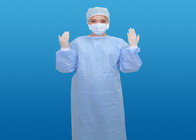 Personnalisation non-tissée matérielle bleue renforcée jetable de taille de couleur de robe chirurgicale