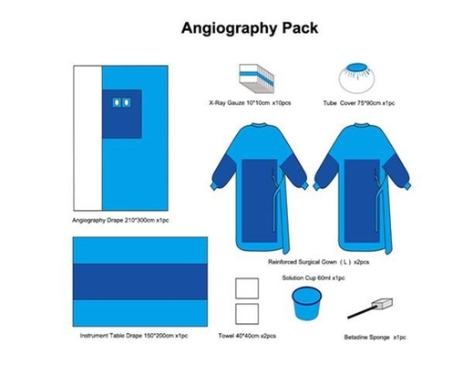 Paquet jetable consommable médical de Kit Sterile Surgical Laparotomy Drape d'angiographie d'hôpital