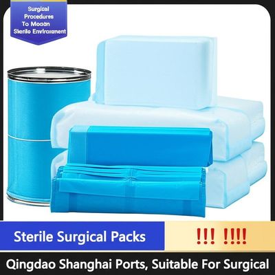 Packs chirurgicaux jetables sans latex avec soudure ultrasonique et comptage de paquets 1/30/50 CTN pour procédures stériles