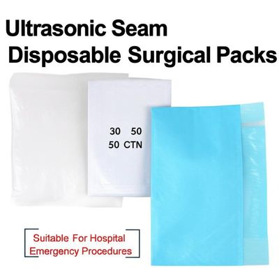 Packs chirurgicaux jetables avec couture ultrasonique sans trous de couture et une durée de conservation de 3 ans pour une utilisation d'urgence hospitalière