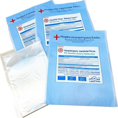 Kits chirurgicaux jetables d'urgence pour hôpitaux avec stérilisation à l'oxyde d'éthylène, matériaux hautement absorbants et conception sans latex