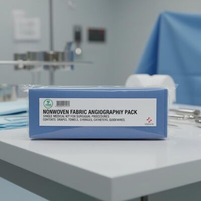 Pack d'angiographie en tissu non tissé avec stérilisation gamma pour un seul kit médical en chirurgie