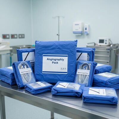 Steam Sterilization Sterile Surgical Packs with Non-woven Fabric and Angiography Pack for Hospitals