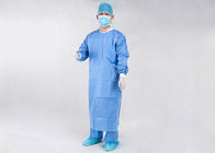 Robe chirurgicale jetable bleue renforcée de SMS