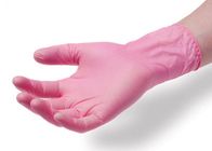Gants jetables libres de vinyle de PVC de main de latex jetable transparent rose de gants