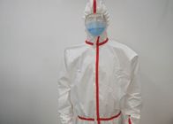 Robe chirurgicale non tissée jetable médicale imperméable tricotée d'isolement de costume de protection de manchette