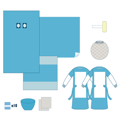 Packs chirurgicaux jetables en tissu non tissé stériles, MOQ 1000 pièces